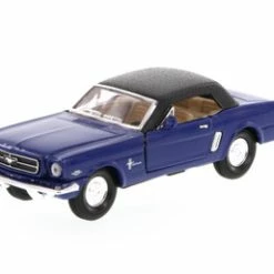 Showcasts 1965 Ford Mustang Soft Top, Blue - Superior 5719 - 1/34 Scale Diecast Model Car