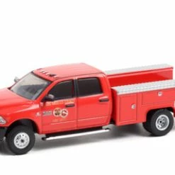 Los Angeles County Fire Department (California) 2017 Dodge Ram 3500 Dually Service Truck, Red - Greenlight 67010E/48 - 1/64 Scale Diecast Model Toy Car