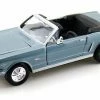 Motor Max 1964 Ford Mustang Convertible, Blue - Showcasts 73212 - 1/24 Scale Diecast Model Toy Car