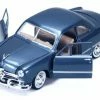 Motor Max 1949 Ford Coupe, Metallic Blue - 73213 - 1/24 Scale Diecast Model Car (Brand New, But NOT IN BOX)