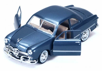 Motor Max 1949 Ford Coupe, Metallic Blue - 73213 - 1/24 Scale Diecast Model Car (Brand New, But NOT IN BOX)