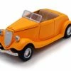 Motor Max 1934 Ford Coupe Convertible, Yellow - Motormax Premium American 73218 - 1/24 Scale Diecast Model Car