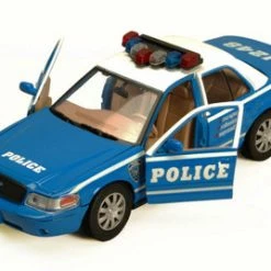 Motor Max 2010 Ford Crown Victoria Police Car, Blue With White Roof - Showcasts 76482 - 1/24 Scale Diecast Model Car (Brand New, But NOT IN BOX)