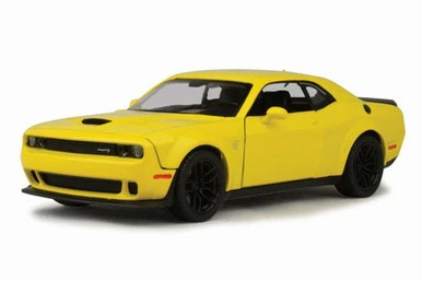 Motor Max 2018 Dodge Challenger SRT Hellcat Widebody, Bright- 79350YL - 1/24 Scale Diecast Model Toy Car