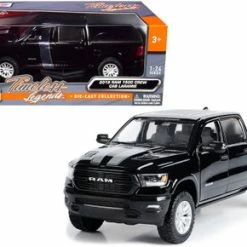 Motor Max 2019 Dodge RAM 1500 Laramie Crew Cab Pickup Truckand- 79357MBK - 1/27 Scale Diecast Model Toy Car