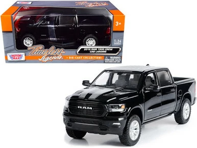 Motor Max 2019 Dodge RAM 1500 Laramie Crew Cab Pickup Truckand- 79357MBK - 1/27 Scale Diecast Model Toy Car