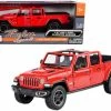 2021 Jeep Gladiator Rubicon Pickup Truck, Red - Motor Max 79370R - 1/27 Scale Diecast Model Toy Car