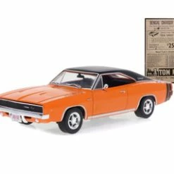 ModelToyCars 1968 Dodge Bengal Charger R/T, Orange - Greenlight 86354 - 1/43 Scale Diecast Model Toy Car