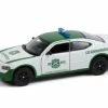 Carabineros De Chile 2006 Dodge Charger Police, White & Green - Greenlight 86605 - 1/43 Diecast Car