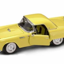 Lucky Road Signature 1955 Ford Thunderbird Convertible, Yellow - Road Signature 92068 - 1/18 Scale Diecast Car
