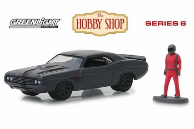 1971 Dodge Challenger W/Driver, Shakedown SEMA Concept - Greenlight 97060D - 1/64 Scale Diecast Car