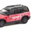 Off-Roadeo Adventure Support Truck 2021 Ford Bronco Sport Badlands With Backpacker, Red - Greenlight 97110F/48 - 1/64 Scale Diecast Model Toy Car