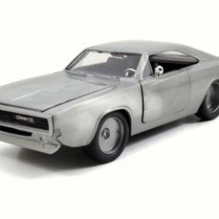 Jada Toys 1968 Dom's Dodge Charger R/T, Bare Metal - JADA 97336 - 1/24 Scale Diecast Model Toy Car