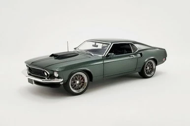 1969 Ford Mustang GT Bullet Street Fighter, Dark Green - Acme A1801847 - 1/18 Scale Diecast Car