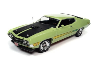 1971 Ford Torino Cobra, Grabber Lime Green - Auto World AMM1278 - 1/18 Scale Diecast Model Toy Car