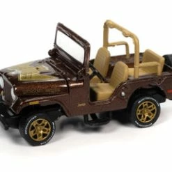 Jeep CJ-5, Mocha Brown Metallic - Johnny Lightning JLSP150/24A - 1/64 Scale Diecast Model Toy Car