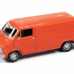 1976 Dodge Tradesman Van, Custom Red Orange - Johnny Lightning JLSP167/24A - 1/64 Scale Diecast Car