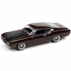 1969 Ford Torino Talladega, Royal Maroon - Johnny Lightning JLSP222 - 1/64 Scale Diecast Car