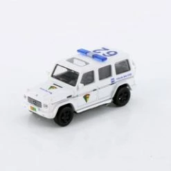 Mercedes-Benz G 55 AMG Polisi Militer, White - Kyosho K07021H1W - 1/64 Scale Diecast Car
