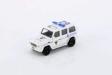 Mercedes-Benz G 55 AMG Polisi Militer, White - Kyosho K07021H1W - 1/64 Scale Diecast Car