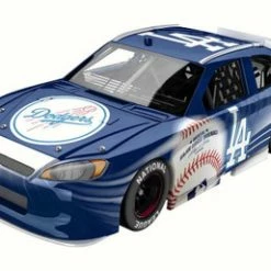 Los Angeles Dodgers 2012 Ford Fusion& White - Lionel NASCAR - 1/24 Scale Diecast Model Toy Car