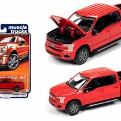 2019 Ford F-150 Lariat, Red - Auto World AWSP041/24B - 1/64 Scale Diecast Model Toy Car