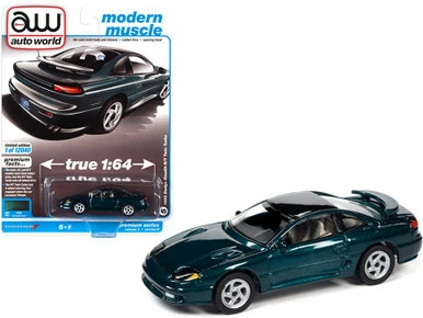 1992 Dodge Stealth R/T Twin Turbo, Emerald Green & Black - Auto World AWSP063/24B, 1/64 Diecast Car
