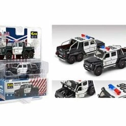 Mercedes-Benz G63 AMG 6x6 Policeand White - Era Car ESPMJ003B - 1/64 Scale Diecast Model Toy Car