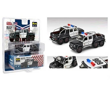 Mercedes-Benz G63 AMG 6x6 Policeand White - Era Car ESPMJ003B - 1/64 Scale Diecast Model Toy Car