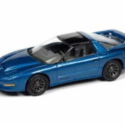 1996 Pontiac Trans Am, Medium Cloisonne Blue Poly - Johnny Lightning JLCG025/48A - 1/64 Diecast Car