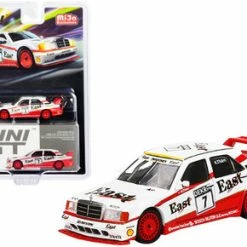 1991 Mercedes-Benz 190E 2.5-16 Evolution II , #7 "East" DTM "Deutsche Tourenwagen Meisterschaft" - Mini GT MGT00239-MJ - 1/64 Scale Diecast Model Toy Car
