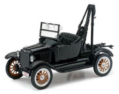 1923 Ford Model T Tow Truck, Black - New Ray SS-55083A - 1/32 Scale Diecast Model Toy Car